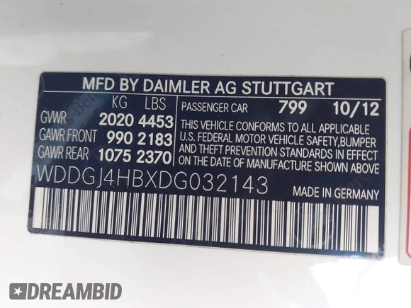 2013 Mercedes-Benz C 250 с VIN WDDGJ4HBXDG032143, выставлен на аукционе IAAI как лот 42517710 с пробегом Не указан миль и . История ставок и продаж доступна на DreamBid. Изображение 9.