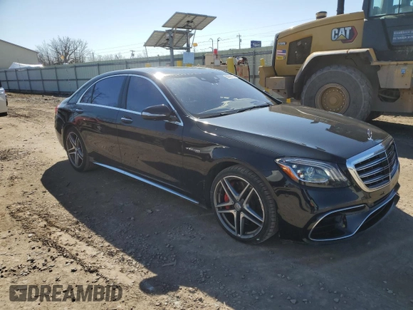2018 Mercedes-Benz S 63 AMG with VIN WDDUG8JB0JA361449, listed as a Copart auction lot 50088175 with 41,420 mi miles and Salvage Title. Bid and sale history available at DreamBid. Image 4.