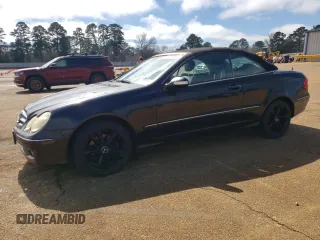 2007 Mercedes-Benz CLK-Class 3.5L with VIN WDBTK56F97F205760, listed as a Copart auction lot 46755565 with 129,202 mi miles and Clean Title. Bid and sale history available at carsss.com. Image 1.