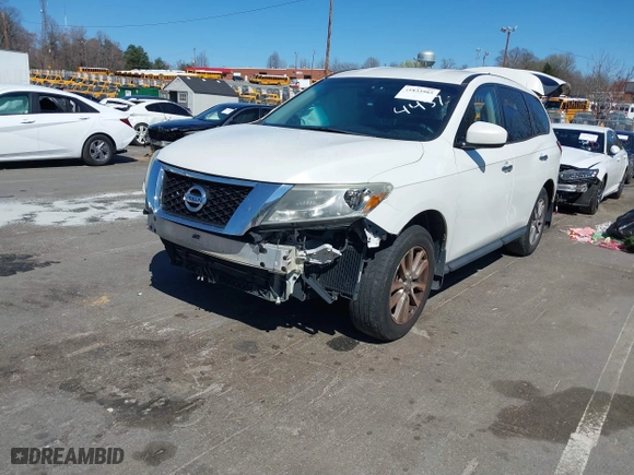 2014 Nissan Pathfinder SV with VIN 5N1AR2MM8EC734437, listed as a IAAI auction lot 41833985 with 159,994 mi miles. Bid and sale history available at carsss.com. Image 19.