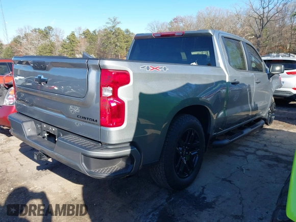 2024 Chevrolet Silverado 1500 Custom with VIN 1GCPDBEK4RZ233798, listed as a IAAI auction lot 41073685 with 33,194 mi miles and . Bid and sale history available at DreamBid. Image 4.