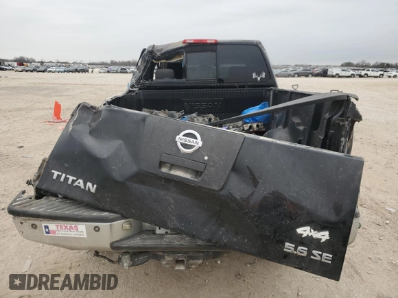 2006 Nissan Titan SE with VIN 1N6BA06BX6N534341, listed as a Copart auction lot 46080875 with 258,072 mi miles and Salvage Title. Bid and sale history available at carsss.com. Image 6.