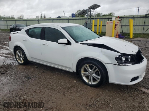 2014 Dodge Avenger SXT with VIN 1C3CDZCG3EN165716, listed as a Copart auction lot 57795365 with 33,070 mi miles and Salvage title. Bid and sale history available at DreamBid. Image 4.