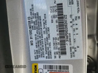 2017 Ford Fusion SE with VIN 3FA6P0HD3HR341522, listed as a Copart auction lot 49865825 with 100,774 mi miles and Salvage Title. Bid and sale history available at carsss.com. Image 13.
