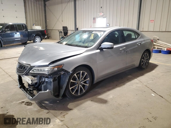 2015 Acura TLX V6 Tech with VIN 19UUB3F55FA001746, listed as a Copart auction lot 53437505 with 119,686 mi miles and Salvage Title. Bid and sale history available at carsss.com. Image 1.