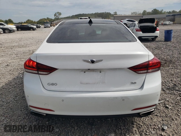 2017 Genesis G80 3.8L with VIN KMHGN4JE8HU172472, listed as a Copart auction lot 70010094 with 104,234 mi miles and Salvage Title. Bid and sale history available at carsss.com. Image 6.
