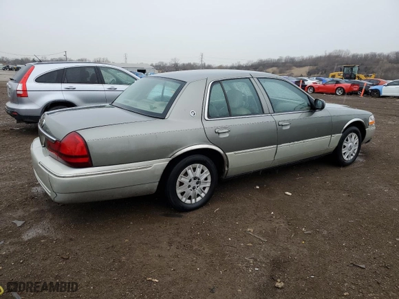 2004 Mercury Grand Marquis GS with VIN 2MEFM74W34X649223, listed as a Copart auction lot 51854155 with 124,398 mi miles and Salvage Title. Bid and sale history available at carsss.com. Image 3.