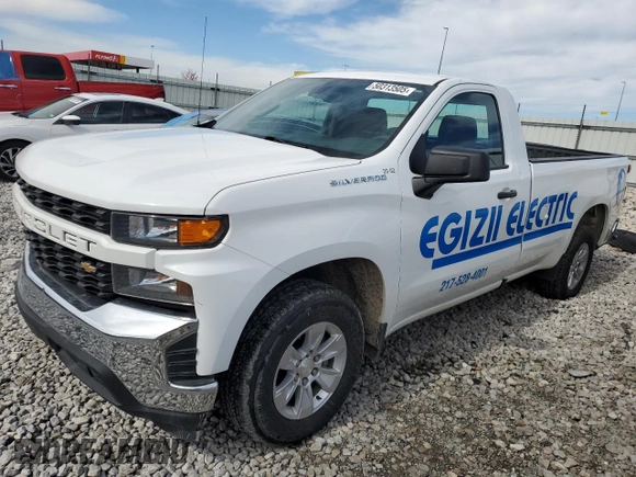 2019 Chevrolet Silverado 1500 Work Truck with VIN 3GCNWAEF1KG261966, listed as a Copart auction lot 50313505 with 160,135 mi miles and Salvage Title. Bid and sale history available at DreamBid. Image 1.