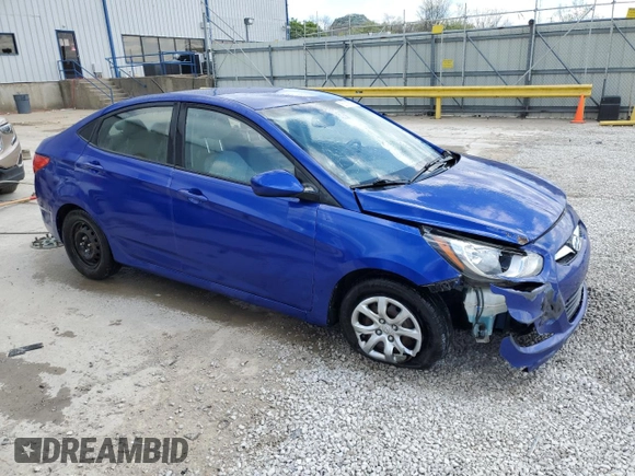 2013 Hyundai Accent GLS with VIN KMHCT4AE4DU409439, listed as a Copart auction lot 53118785 with 156,238 mi miles and Salvage Title. Bid and sale history available at carsss.com. Image 4.