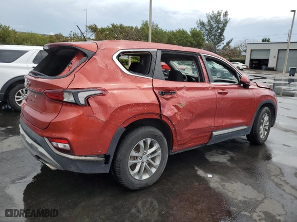 2019 Hyundai Santa Fe SE with VIN 5NMS23AD4KH096160, listed as a Copart auction lot 52177085 with 129,375 mi miles and Clean Title. Bid and sale history available at carsss.com. Image 3.