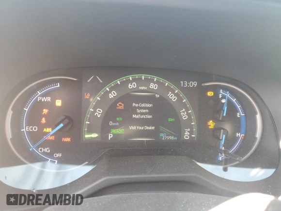 2023 Toyota RAV4 Hybrid XLE Premium with VIN 4T3B6RFV2PU133797, listed as a Copart auction lot 89367465 with 27,998 mi miles and Salvage Title. Bid and sale history available at carsss.com. Image 9.