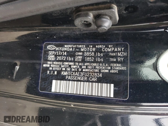2015 Hyundai Veloster Turbo with VIN KMHTC6AE3FU232834, listed as a Copart auction lot 76071403 with 173,259 mi miles. Bid and sale history available at carsss.com. Image 12.