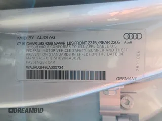 2020 Audi A3 Sedan Premium with VIN WAUAUGFF9LA000734, listed as a Copart auction lot 50632333 with 19,114 mi miles. Bid and sale history available at carsss.com. Image 14.