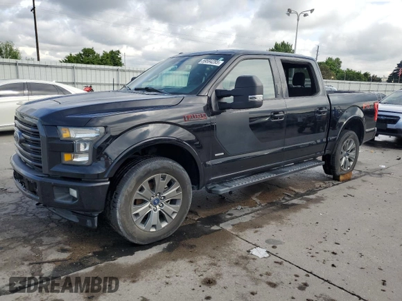 2017 Ford F-150 XL with VIN 1FTEW1EG2HFB10265, listed as a Copart auction lot 59594285 with 125,606 mi miles and Salvage title. Bid and sale history available at DreamBid. Image 1.