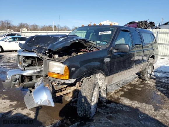 1999 Ford Super Duty F-250 XL with VIN 1FTNX21L7XED97757, listed as a Copart auction lot 42296985 with 168,728 mi miles and Salvage Title. Bid and sale history available at carsss.com. Image 1.