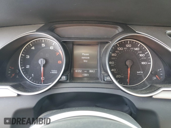 2011 Audi A5 Premium Plus with VIN WAULFAFH2BN017559, listed as a Copart auction lot 62380575 with 61,252 mi miles and Salvage title. Bid and sale history available at DreamBid. Image 9.