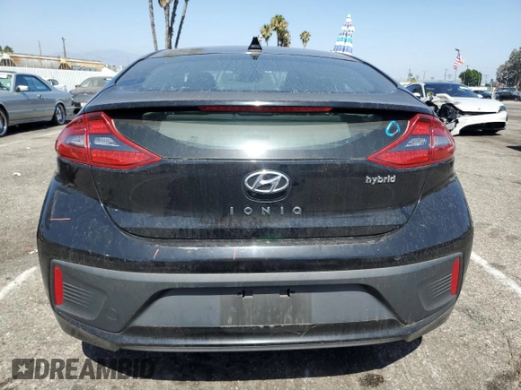 2017 Hyundai Ioniq SEL with VIN KMHC75LCXHU024222, listed as a Copart auction lot 61100395 with 100,016 mi miles and Salvage title. Bid and sale history available at DreamBid. Image 6.