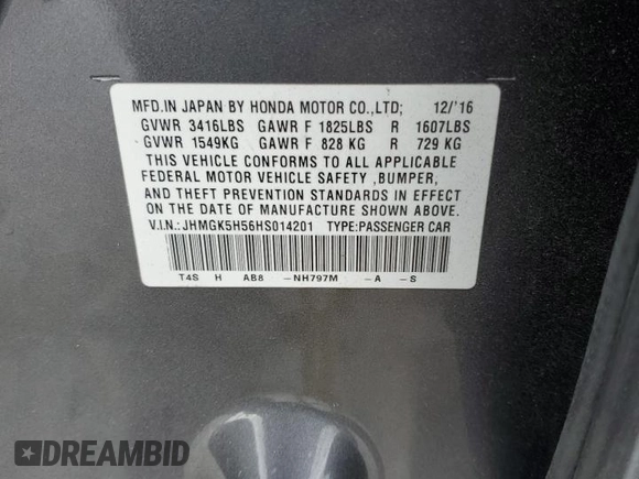 2017 Honda Fit LX with VIN JHMGK5H56HS014201, listed as a Copart auction lot 47784405 with 86,413 mi miles and Salvage Title. Bid and sale history available at carsss.com. Image 14.