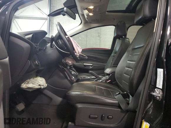 2015 Ford Escape Titanium with VIN 1FMCU9J96FUA43340, listed as a Copart auction lot 55756395 with 142,039 mi miles and Salvage Title. Bid and sale history available at DreamBid. Image 7.