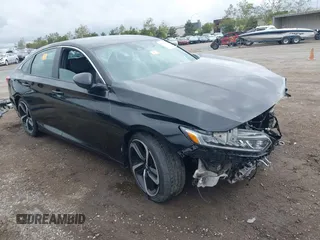 2019 Honda Accord Sport with VIN 1HGCV1F34KA027528, listed as a IAAI auction lot 42146346 with 51,221 mi miles and . Bid and sale history available at carsss.com. Image 1.
