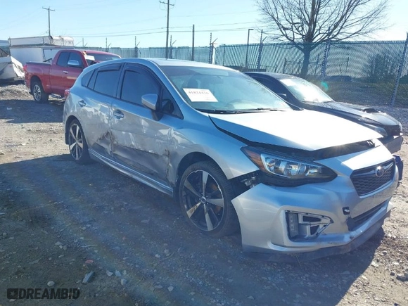 2017 Subaru Impreza Sport with VIN 4S3GTAL69H1754354, listed as a IAAI auction lot 41824436 with 86,082 mi miles. Bid and sale history available at carsss.com. Image 1.