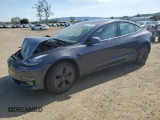2022 Tesla Model 3 with VIN 5YJ3E1EA4NF244376, listed as a Copart auction lot 52142855 with Not Provided miles and Salvage Title. Bid and sale history available at DreamBid. Image 1.