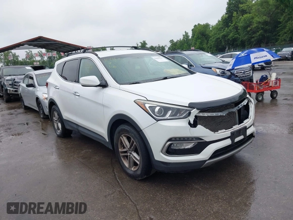 2017 Hyundai Santa Fe 2.4L with VIN 5XYZUDLB0HG397831, listed as a IAAI auction lot 42496341 with 96,333 mi miles and . Bid and sale history available at DreamBid. Image 1.