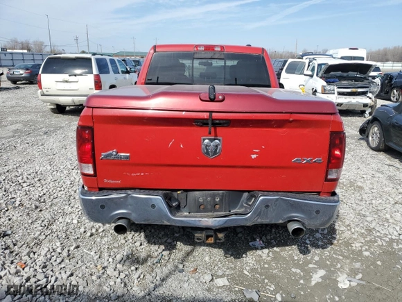2012 Ram 1500 Big Horn with VIN 1C6RD7LT6CS275611, listed as a Copart auction lot 43656704 with 177,781 mi miles and Salvage Title. Bid and sale history available at carsss.com. Image 6.