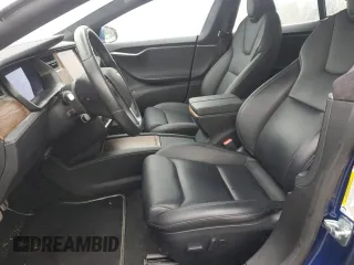 2020 Tesla Model S Performance with VIN 5YJSA1E47LF390673, listed as a Copart auction lot 50419005 with 37,764 mi miles and Salvage Title. Bid and sale history available at carsss.com. Image 7.