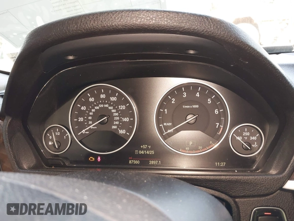 2015 BMW 3 Series 328i xDrive with VIN WBA3B5G50FNS15859, listed as a IAAI auction lot 41999035 with 87,560 mi miles. Bid and sale history available at carsss.com. Image 15.