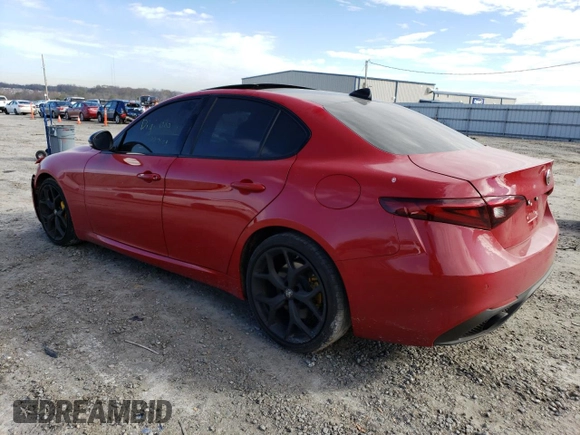 2020 Alfa Romeo Giulia with VIN ZARFAMAN5L7637380, listed as a Copart auction lot 68599972 with 0 mi miles. Bid and sale history available at carsss.com. Image 2.