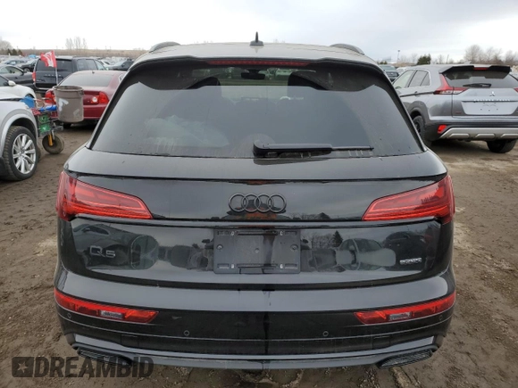 2023 Audi Q5 S line Premium Plus with VIN WA1EAAFY4P2183661, listed as a Copart auction lot 48610815 with 22,414 mi miles and Salvage Title. Bid and sale history available at carsss.com. Image 6.