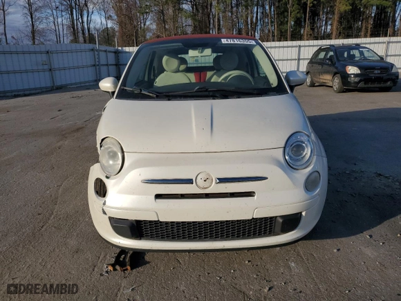 2012 FIAT 500 Pop with VIN 3C3CFFDR1CT119436, listed as a Copart auction lot 47816355 with 167038 miles and Salvage Title. Bid and sale history available at carsss.com. Image 5.