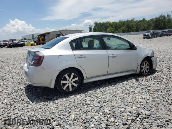 2012 Nissan Sentra S with VIN 3N1AB6AP7CL702095, listed as a Copart auction lot 60427205 with 165,267 mi miles and Salvage title. Bid and sale history available at DreamBid. Image 3.