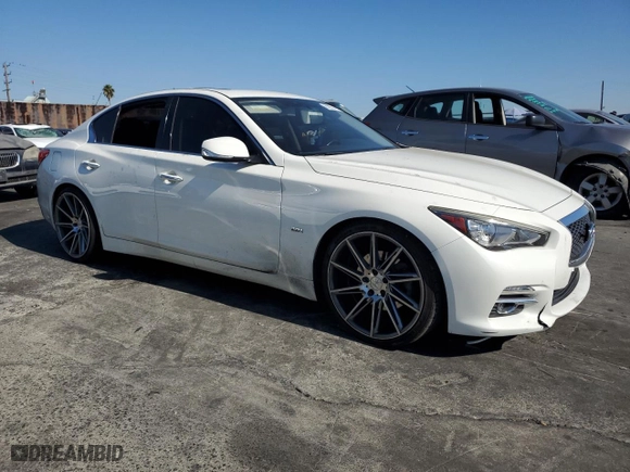 2017 Infiniti Q50 2.0t with VIN JN1CV7AP5HM642157, listed as a Copart auction lot 82053474 with NaN miles and Salvage Title. Bid and sale history available at carsss.com. Image 4.