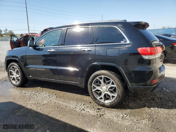 2019 Jeep Grand Cherokee Overland with VIN 1C4RJECG5KC602873, listed as a Copart auction lot 46701925 with 96,444 mi miles and Salvage Title. Bid and sale history available at carsss.com. Image 2.