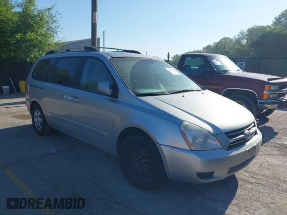 2006 Kia Sedona LX with VIN KNDMB233466038303, listed as a IAAI auction lot 42237102 with 279,805 mi miles and . Bid and sale history available at DreamBid. Image 1.