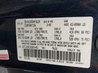 2005 Dodge Ram 3500 SLT with VIN 3D7LS38C35G814451, listed as a IAAI auction lot 41188892 with 247,468 mi miles. Bid and sale history available at carsss.com. Image 9.
