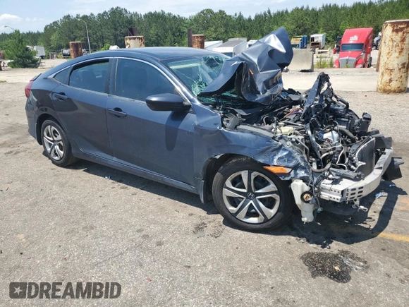 2017 Honda Civic LX with VIN 2HGFC2F56HH501032, listed as a Copart auction lot 57627645 with Not provided miles and Salvage title. Bid and sale history available at DreamBid. Image 4.