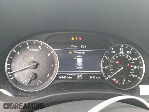 2023 Infiniti QX50 Luxe with VIN 3PCAJ5BA8PF121360, listed as a Copart auction lot 42991135 with 16,340 mi miles and Salvage title. Bid and sale history available at DreamBid. Image 9.