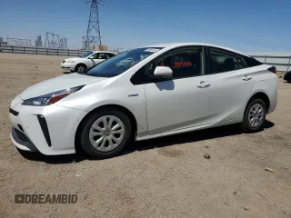 2019 Toyota Prius L Eco with VIN JTDKARFU6K3077445, listed as a Copart auction lot 58980105 with 185,071 mi miles and Salvage title. Bid and sale history available at DreamBid. Image 1.