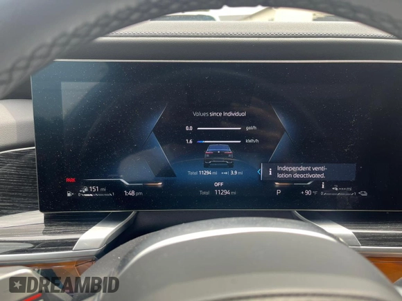 2024 BMW 7 Series with VIN WBA43EH01RCP42359, listed as a Copart auction lot 63657275 with 11,294 mi miles and Clean title. Bid and sale history available at DreamBid. Image 8.