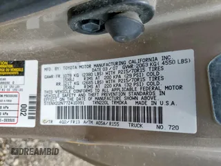 2007 Toyota Tacoma z VIN 5TENX22N77Z410391, wystawiony jako Copart lot #58591715 z przebiegiem 125 095 mil mil oraz Szkoda całkowita • Salvage title. Historia ofert i sprzedaży dostępna na DreamBid. Obrazek 12.