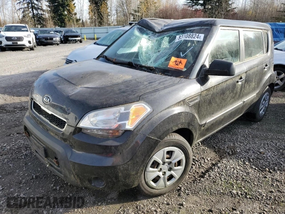 2011 Kia Soul with VIN KNDJT2A14B7237132, listed as a Copart auction lot 83108824 with 127,276 mi miles and Salvage Title. Bid and sale history available at carsss.com. Image 1.