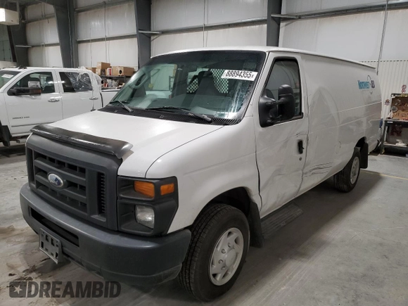 2014 Ford Econoline Cargo Commercial with VIN 1FTNS1EW6EDB20128, listed as a Copart auction lot 88894355 with 180,376 mi miles and Salvage Title. Bid and sale history available at carsss.com. Image 1.