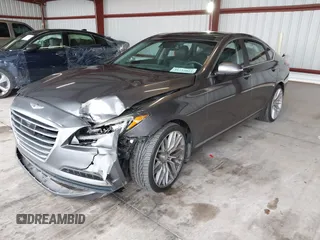 2015 Hyundai Genesis 3.8L with VIN KMHGN4JE8FU071736, listed as a IAAI auction lot 41732022 with 92,361 mi miles. Bid and sale history available at carsss.com. Image 19.