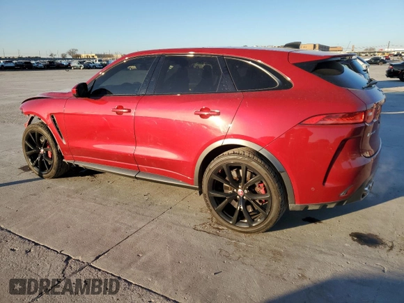 2020 Jaguar F-Pace SVR with VIN SADCZ2EE0LA631336, listed as a Copart auction lot 41931455 with 63,461 mi miles and Salvage Title. Bid and sale history available at DreamBid. Image 2.