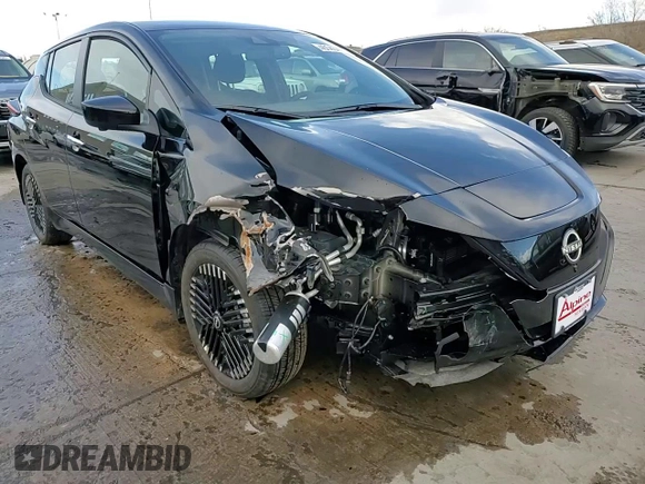 2025 Nissan LEAF SV Plus with VIN 1N4CZ1CV5SC563701, listed as a Copart auction lot 46543415 with 956 mi miles and Salvage Title. Bid and sale history available at carsss.com. Image 14.
