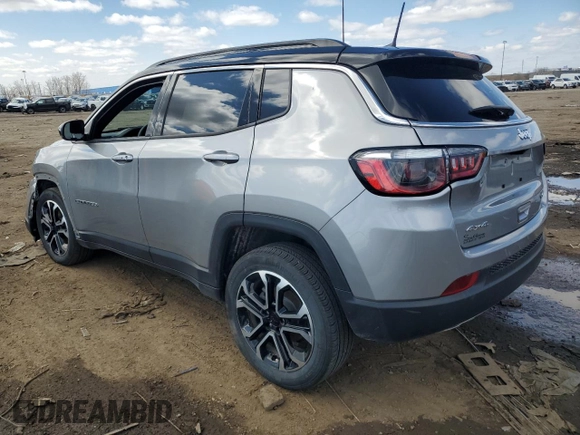 2023 Jeep Compass Limited with VIN 3C4NJDCN8PT528741, listed as a Copart auction lot 51345545 with 16,593 mi miles and Clean Title. Bid and sale history available at DreamBid. Image 2.