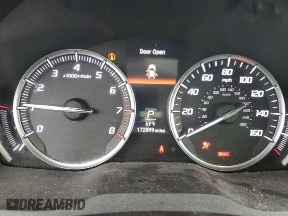 2014 Acura MDX Advance with VIN 5FRYD4H87EB027647, listed as a Copart auction lot 60404595 with 172,899 mi miles and Salvage title. Bid and sale history available at DreamBid. Image 9.